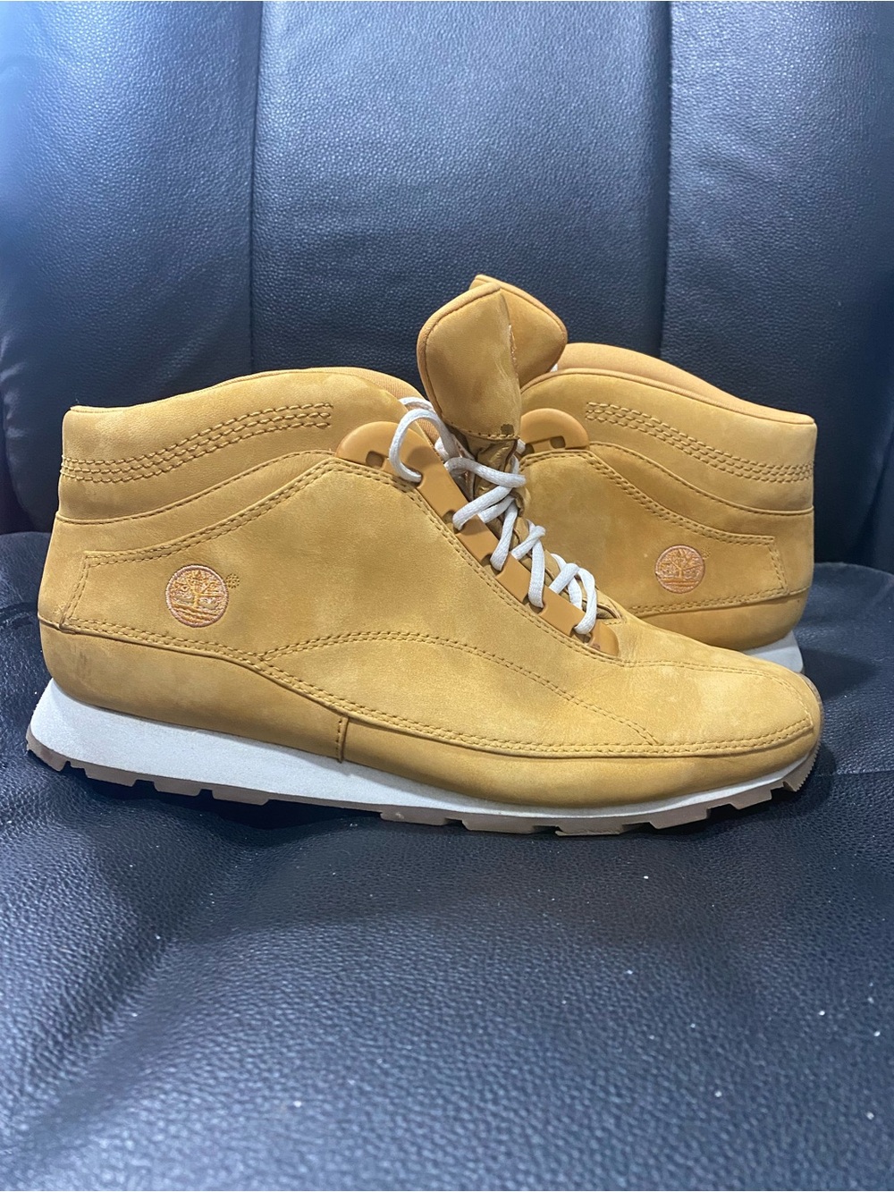 Timberland Euro Dub Rhombus Helcor Boots Womens US 10M Multi Leather Lace Up.